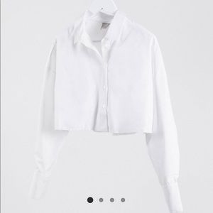 ASOS cropped shirt with raw hem